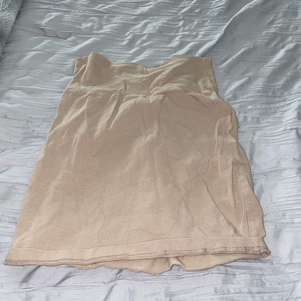 Nude Mini Skirt